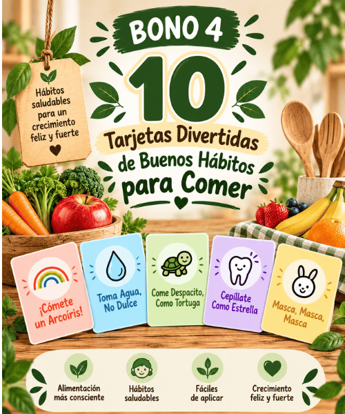 10 tarjetas divertidas de buenos hábitos para comer