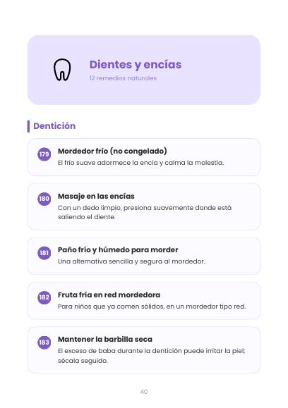 Página del capítulo Dientes y encías