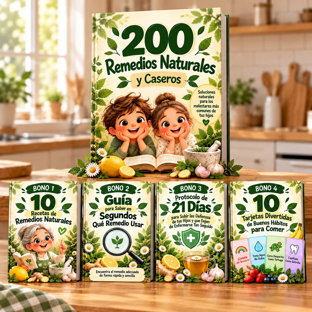 Paquete completo de 200 Remedios Naturales y Caseros con sus 4 bonos incluidos