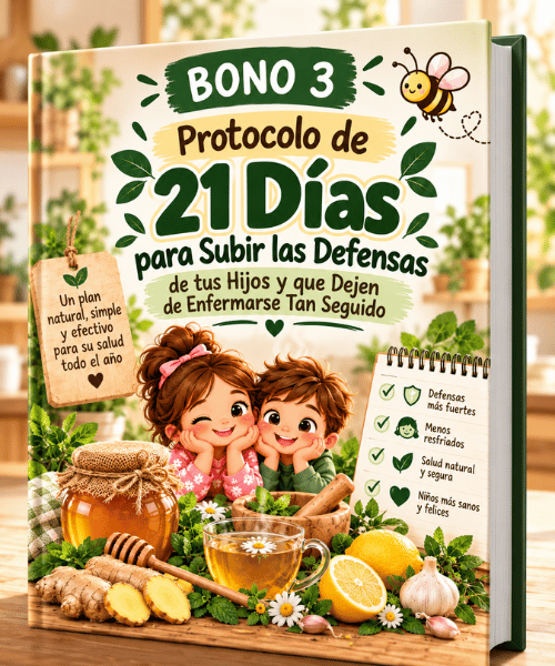 Protocolo de 21 días para subir defensas de tus hijos